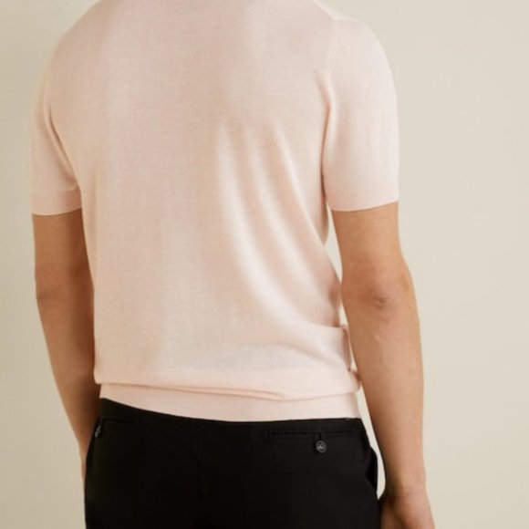 Silk Knit Polo Shirt by Mango - Men - NEW W/ TAGS! - Picture 6 of 8